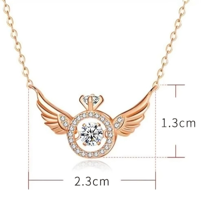 Aurelia™ | Rose Gold Wings Pendant For Women